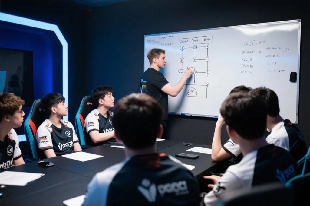 电竞团队战术讨论